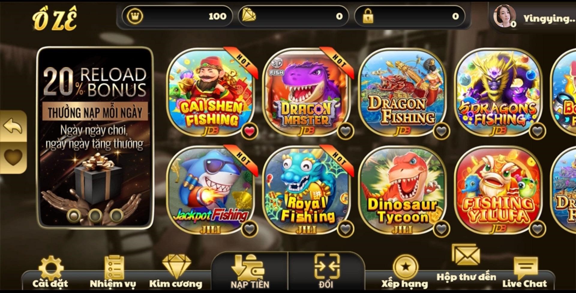 Bắn cá/ Slot/ Game bài – Nhiều game đặc sắc dễ chơi và dễ thắng